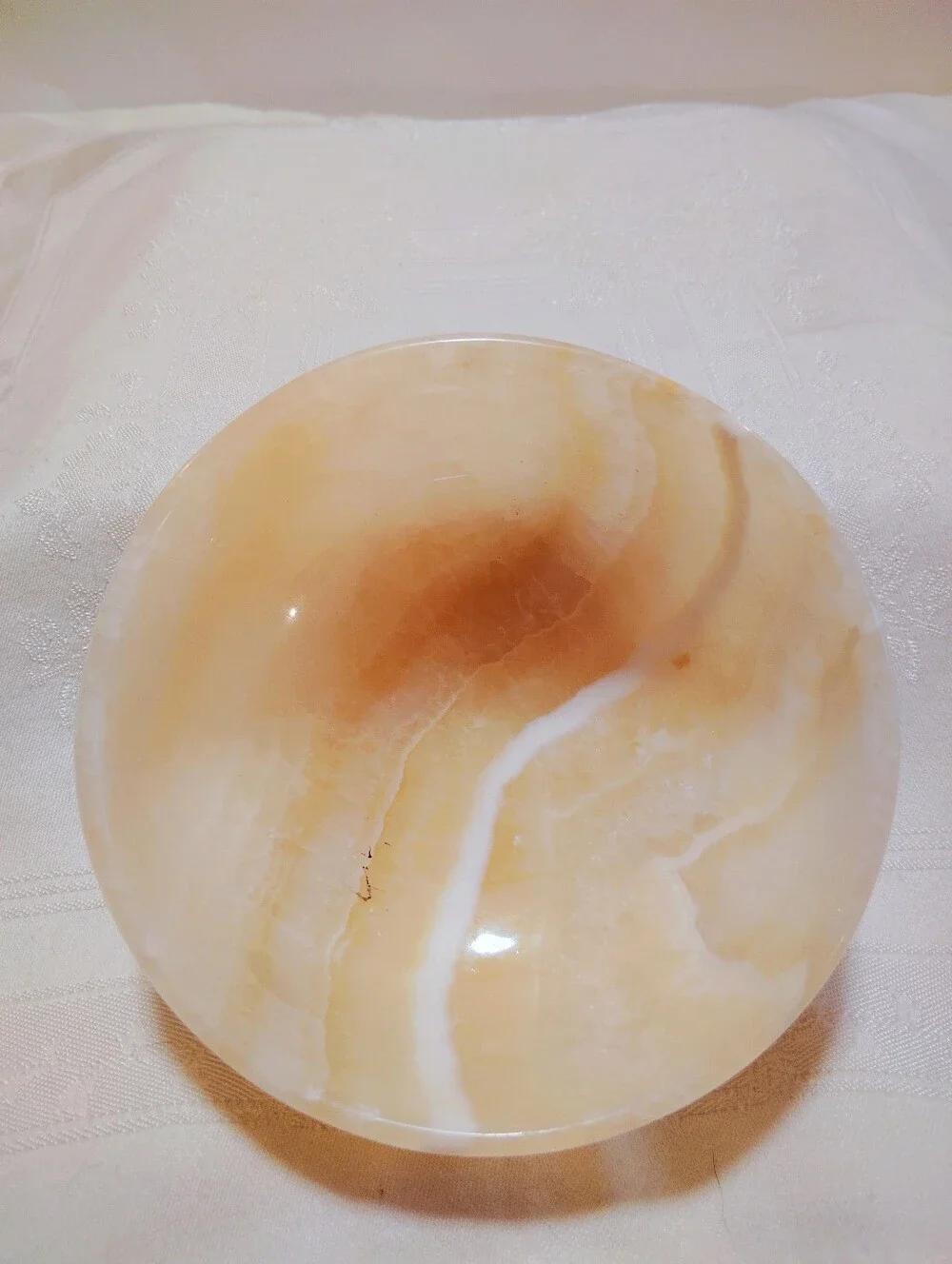 Onyx Honey White Stone Bowl 5